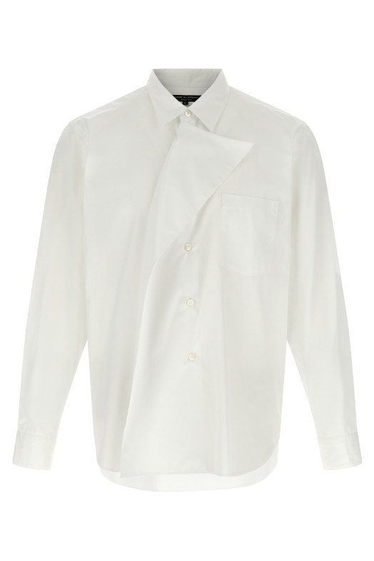 Asymmetric panel shirt White