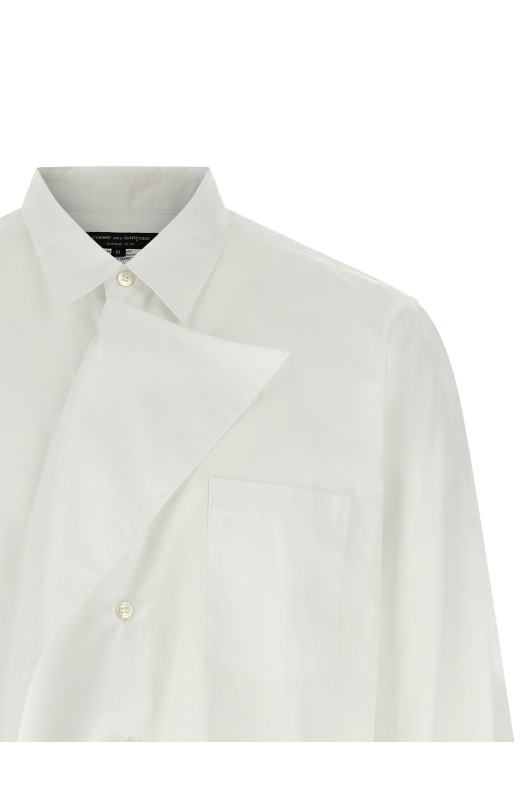 Asymmetric panel shirt White