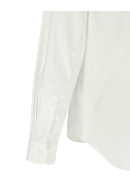 Asymmetric panel shirt White