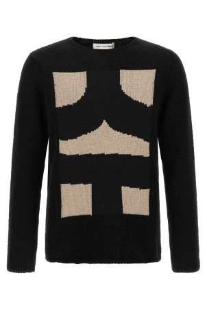 Intarsia sweater Black