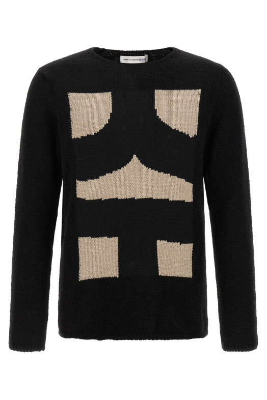 Intarsia sweater Black