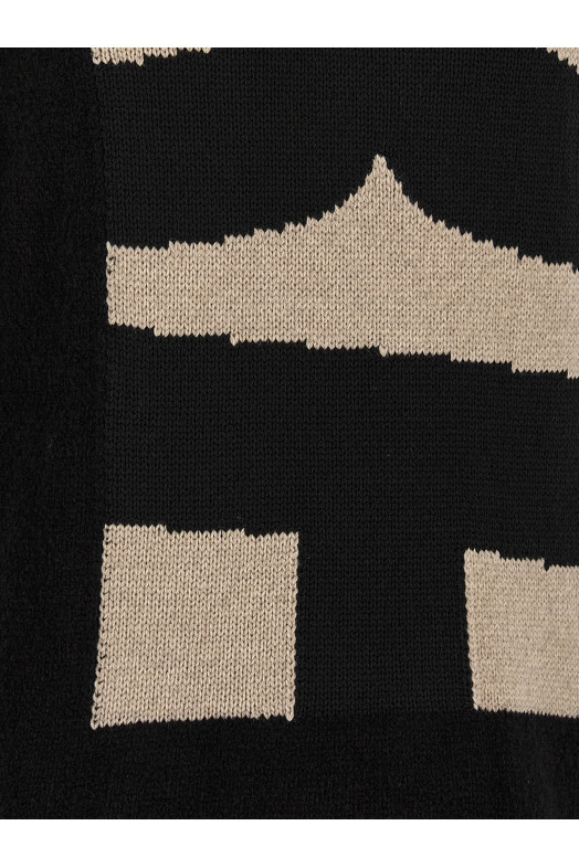Intarsia sweater Black
