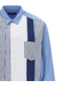 Patchwork shirt BLUE