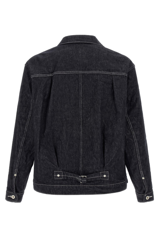 Пиджак с плиссированными элементами, синий COMME DES GARҪONS HOMME HRJ0110511