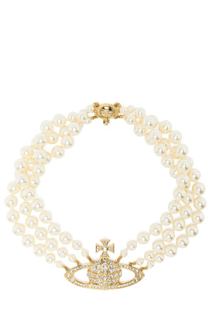 Колье-чокер «Трехрядный жемчужный барельеф», золотое 6303000702R117CNR117