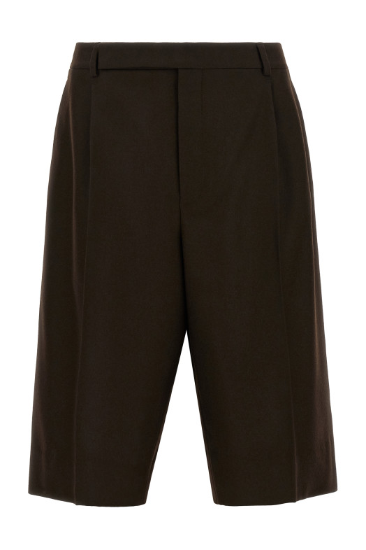 Flannel bermuda shorts Brown