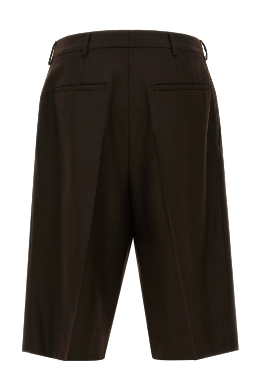 Flannel bermuda shorts Brown