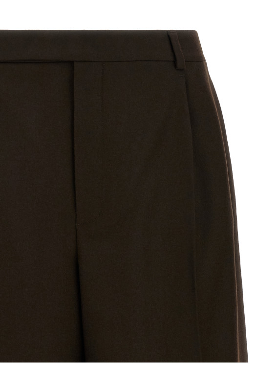 Flannel bermuda shorts Brown
