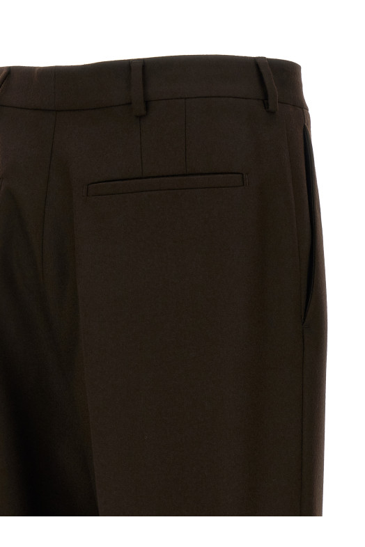Flannel bermuda shorts Brown