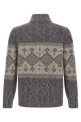 Chiné yarn cardigan Gray