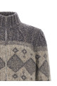 Chiné yarn cardigan Gray
