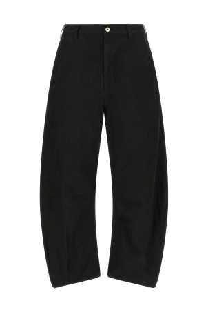 Curved leg pants Black