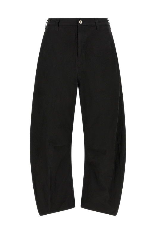 Curved leg pants Black