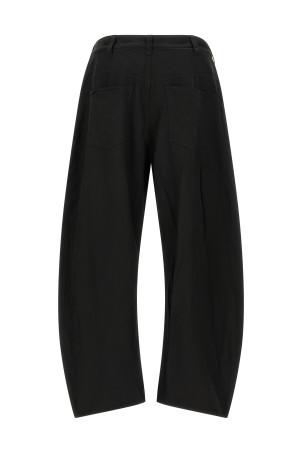 Curved leg pants Black