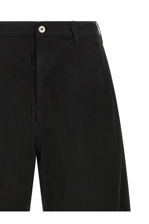 Curved leg pants Black