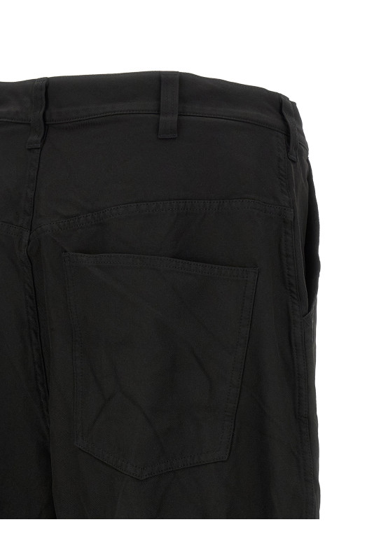 Curved leg pants Black