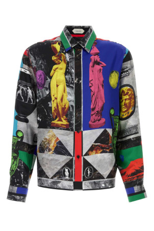 INFORMAL SHIRT SILK TWILL PRINT GEO COLLAGE FOULAR VERSACE (10245201A19267)