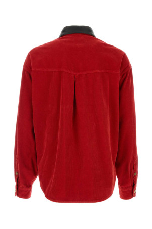 SHIRT DENIM GARMENT-DYED VELVET FABRIC WITH LEATHE VERSACE (10267711A19167)