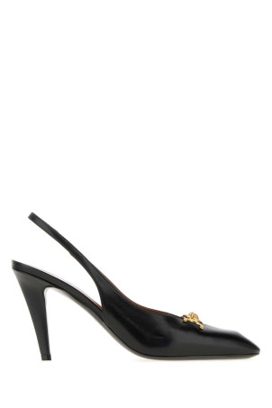 Черные кожаные туфли-лодочки VERSACE (10268491A17253)