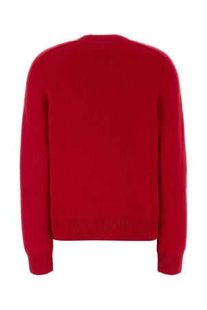 Red stretch cashmere blend sweater BURBERRY (8132477)