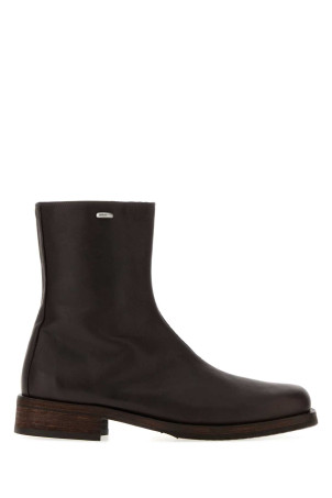 Dark brown leather Camion ankle boots OUR LEGACY (A4267CMB)