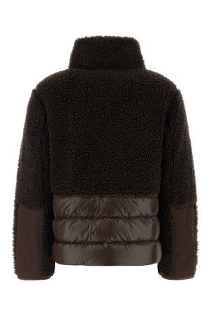 Chocolate teddy and polyester Glorieux down jacket MONCLER (L20931A0021789B1S)