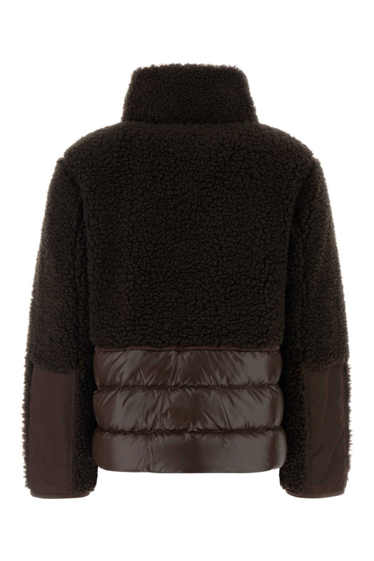 Chocolate teddy and polyester Glorieux down jacket MONCLER (L20931A0021789B1S)