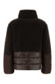 Chocolate teddy and polyester Glorieux down jacket MONCLER (L20931A0021789B1S)