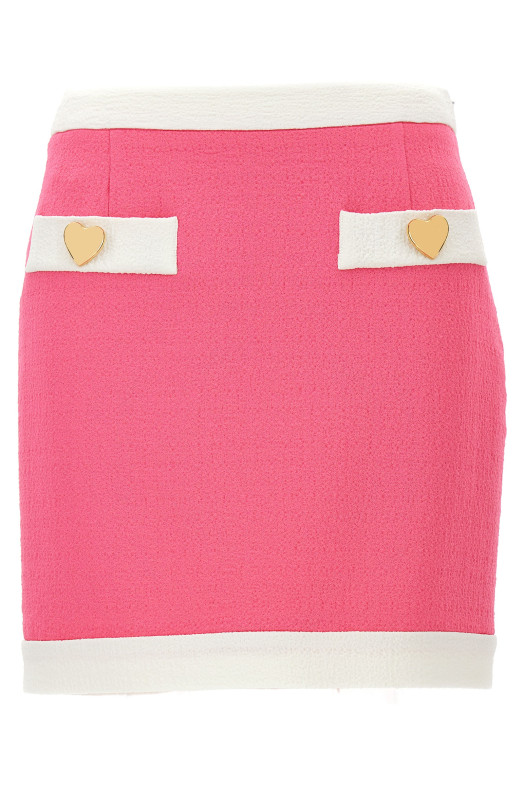 'Heart Buttons' skirt Pink