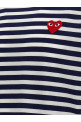 Футболка з логотипом у вигляді смужок, синя COMME DES GARÇONS PLAY AXT0101