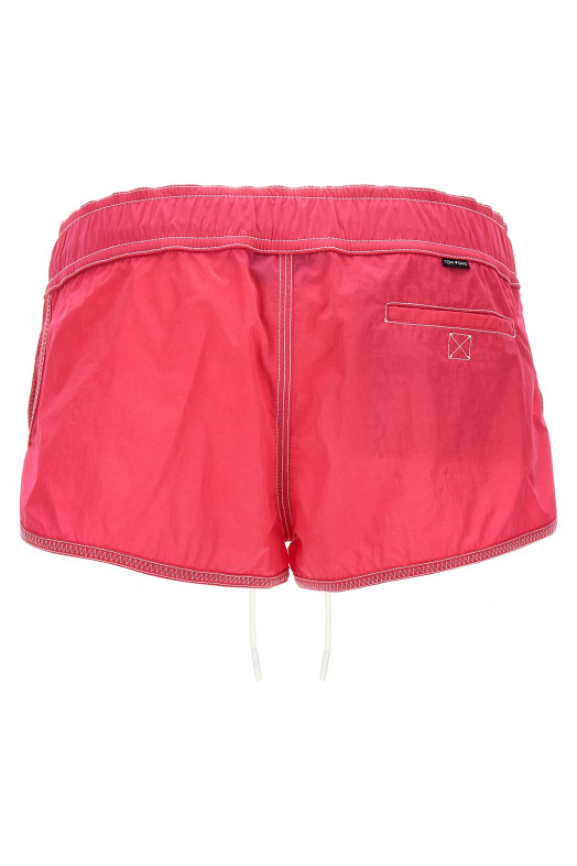 Logo nylon shorts Fuchsia