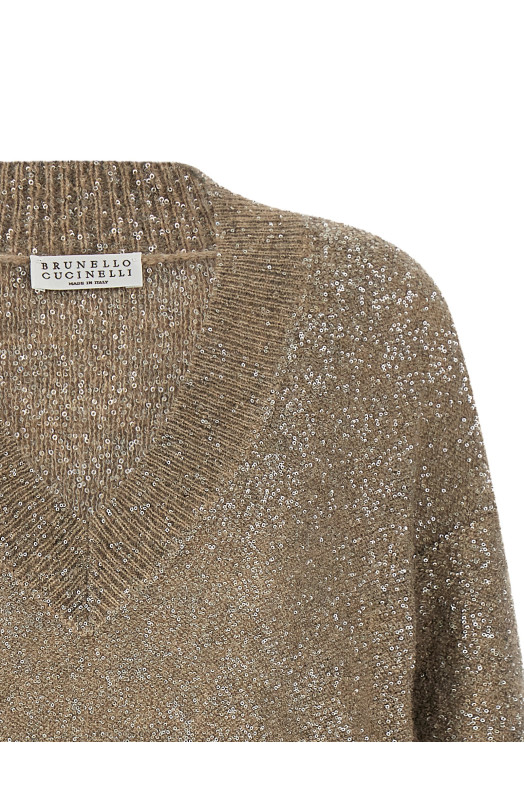 'Dazzling Texture' sweater Beige