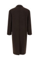 Двустороннее пальто из чесаной шерсти, коричневого цвета SAINT LAURENT 873406Y1O112023