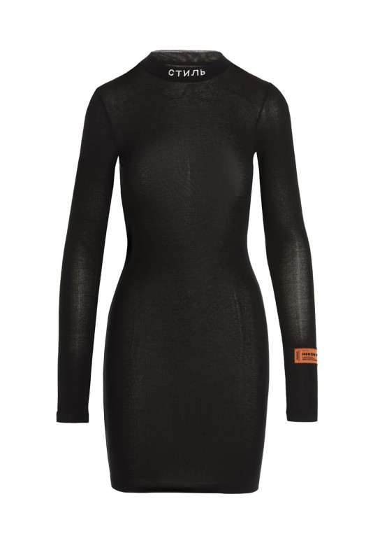 Платье на молнии, чёрное HERON PRESTON HWDB058C99FAB00110001000