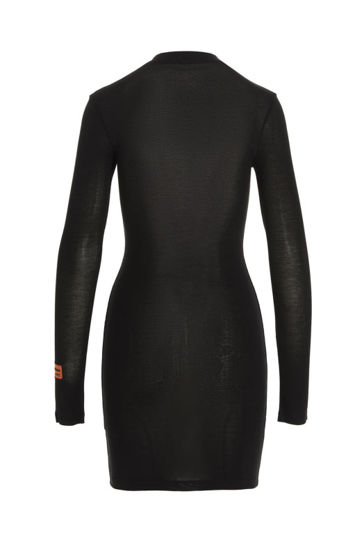 Платье на молнии, чёрное HERON PRESTON HWDB058C99FAB00110001000