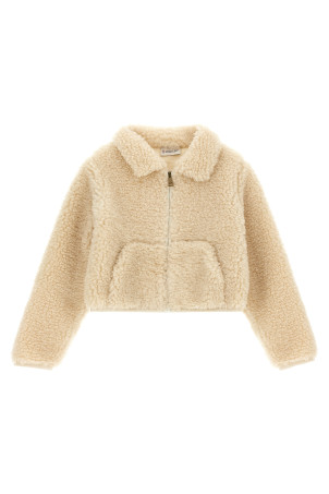 Толстовка «Эффект Тедди», белая MONCLER ENFANT L29548G0003489B1S036