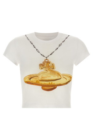 'Gold Orb Classic' T-shirt White