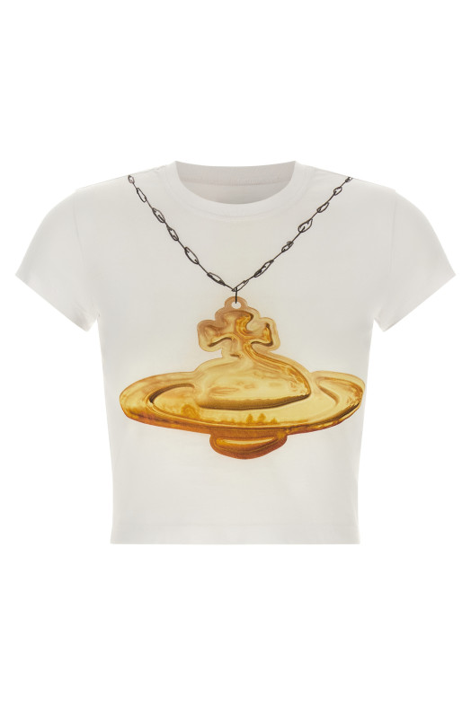 'Gold Orb Classic' T-shirt White