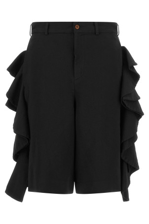 Бермуды с объемными оборками, черные COMME DES GARCONS BLACK 1RP0040521