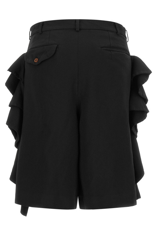 Бермуды с объемными оборками, черные COMME DES GARCONS BLACK 1RP0040521