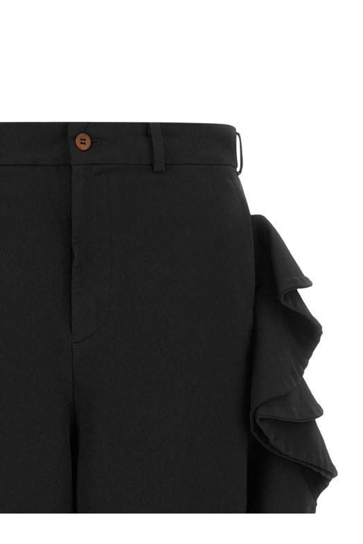 Бермуды с объемными оборками, черные COMME DES GARCONS BLACK 1RP0040521
