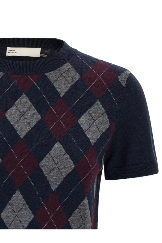 Argyle sweater Blue
