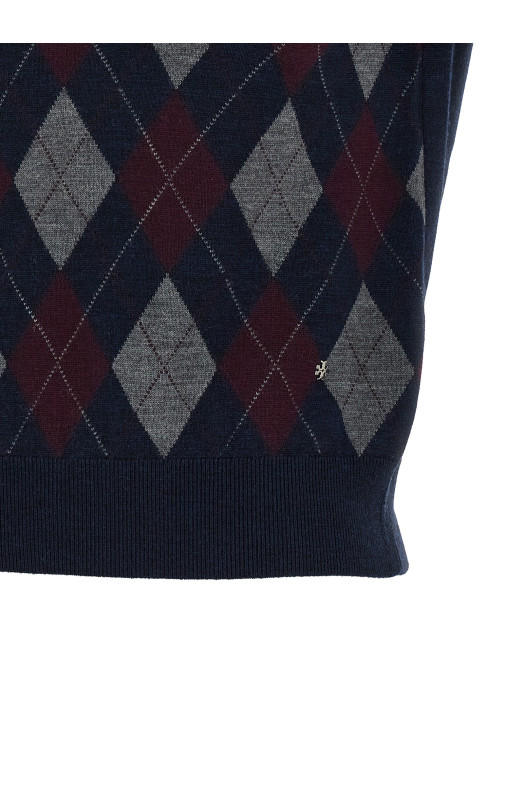 Argyle sweater Blue