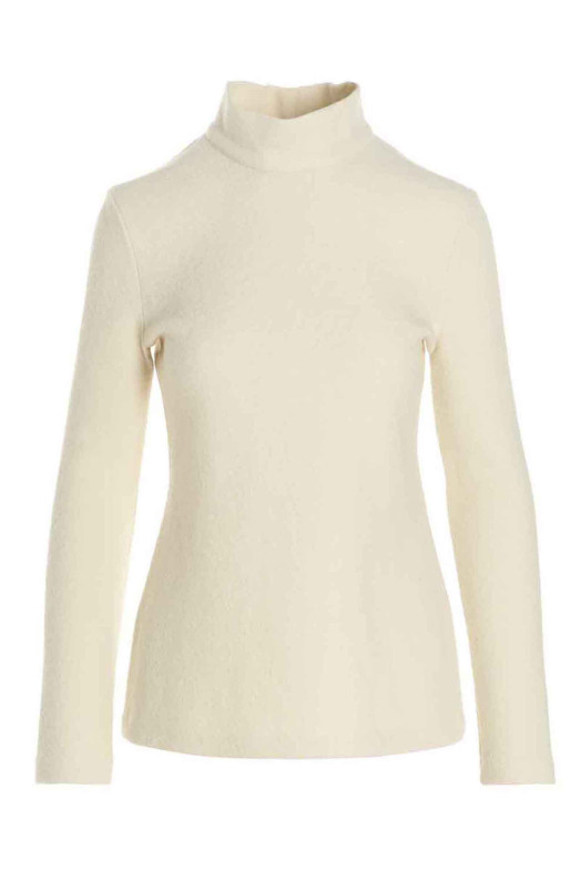 Turtle neck sweater White