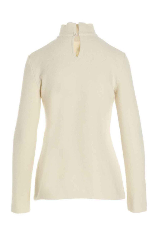 Turtle neck sweater White