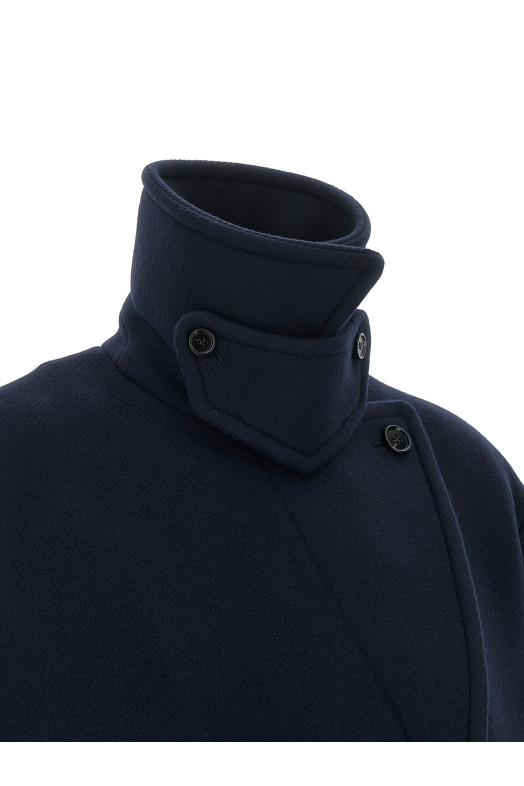 Double-breasted coat Blue