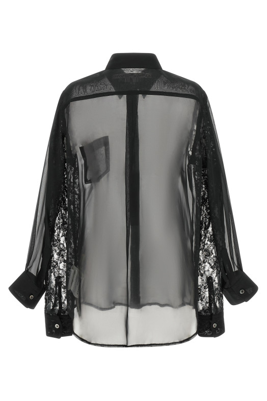 Рубашка с двойными рукавами, черная COMME DES GARÇONS GRB0041