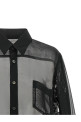 Рубашка с двойными рукавами, черная COMME DES GARÇONS GRB0041