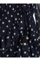 Платье «Polka Dot Georgette Ruffle Maxi» синего цвета PF26116XBNNAVY