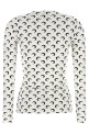 'Moon Printed Jersey Second Skin' T-shirt Black-grey